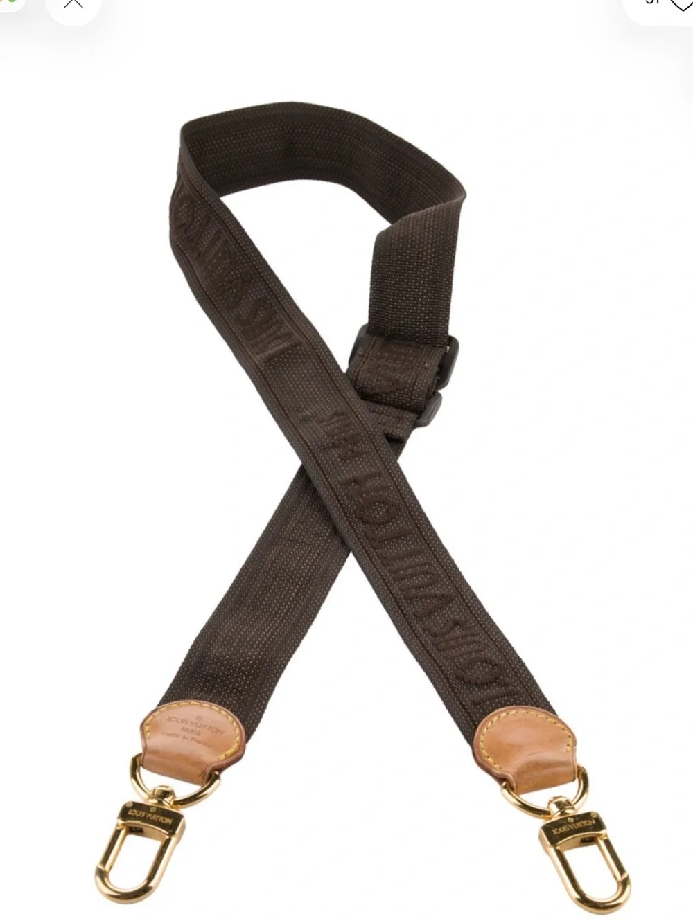 Louis Vuitton Adjustable Shoulder Strap – Brown Nylon & Vachetta Leather | 43”